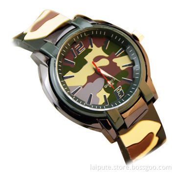 China factory army green jelly silicone sport watch